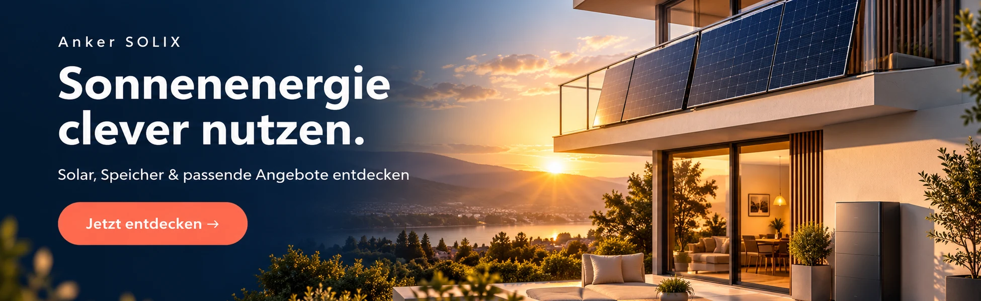 Anker SOLIX Angebote: Solar und Speicher entdecken – symbolische Darstellung