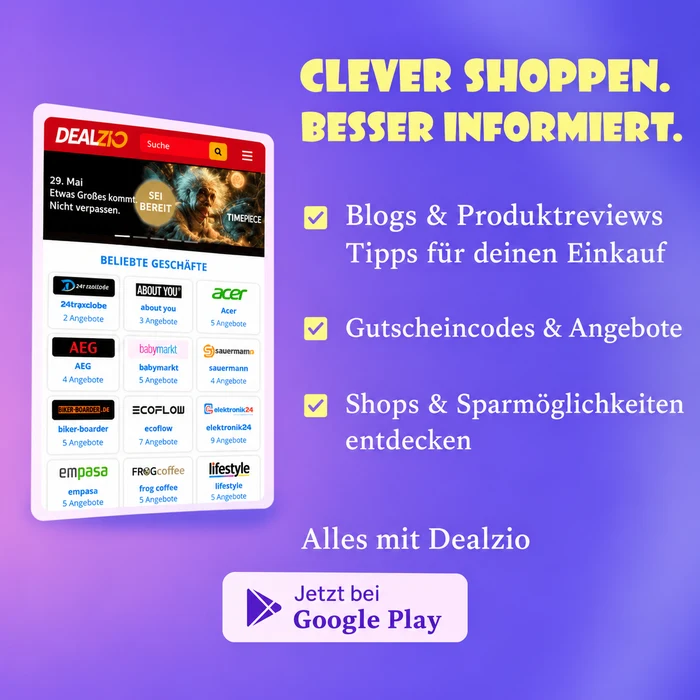 Dealzio App: Blogs, Produktreviews, Gutscheincodes und Angebote